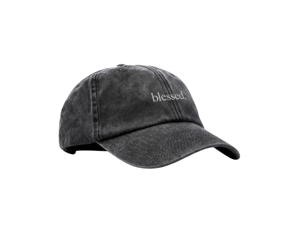 blessed. Grey Premium Cap